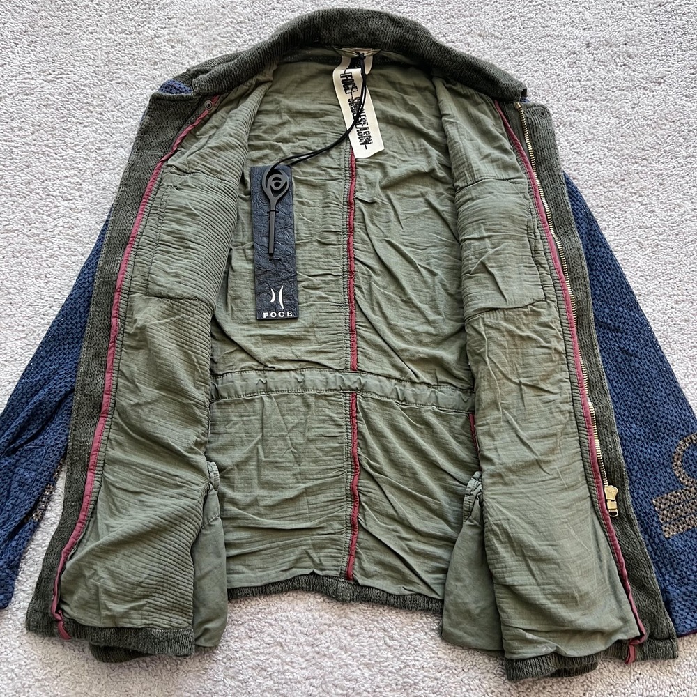 Project Foce Single Season Military Jacket Mens EU 48 Green Mesh Sleeve Full Zip - Picture 10 of 16